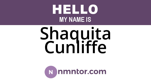 Shaquita Cunliffe