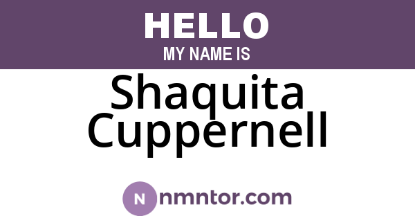 Shaquita Cuppernell