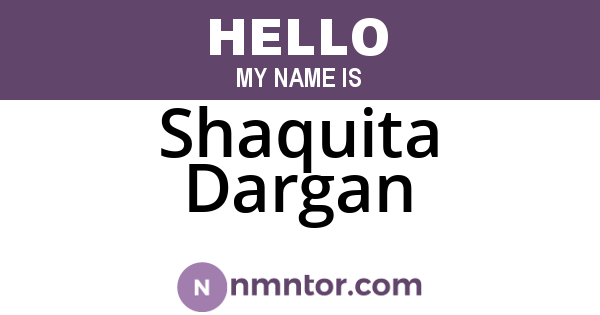 Shaquita Dargan