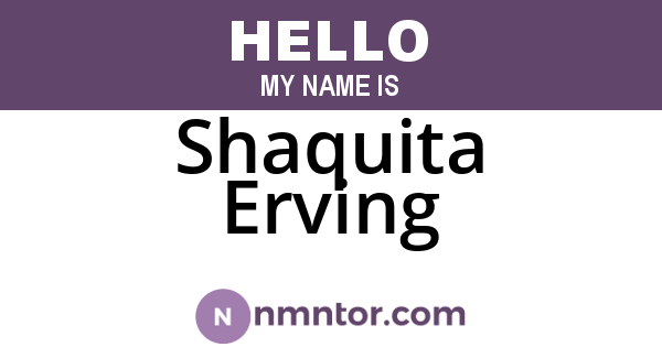 Shaquita Erving