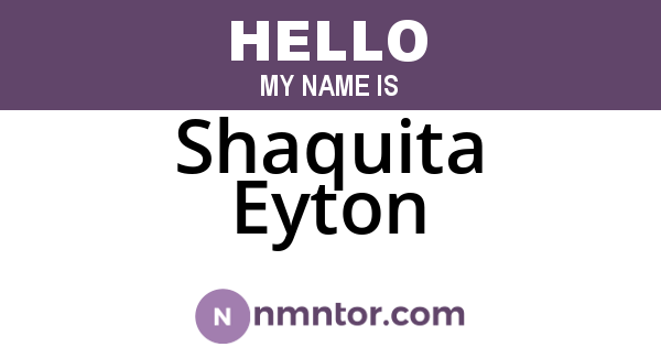 Shaquita Eyton