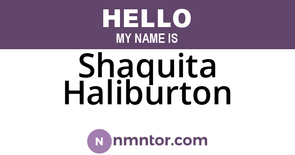 Shaquita Haliburton