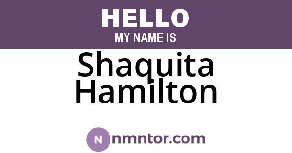 Shaquita Hamilton