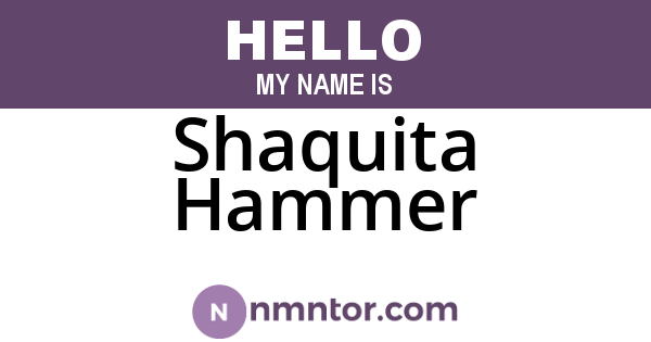 Shaquita Hammer