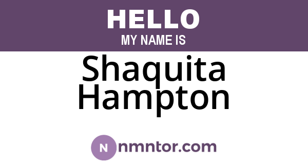 Shaquita Hampton