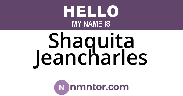 Shaquita Jeancharles