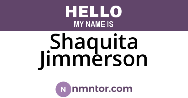 Shaquita Jimmerson