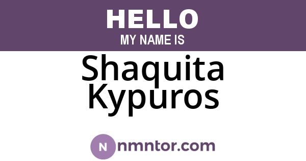 Shaquita Kypuros