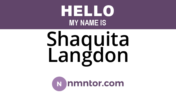 Shaquita Langdon