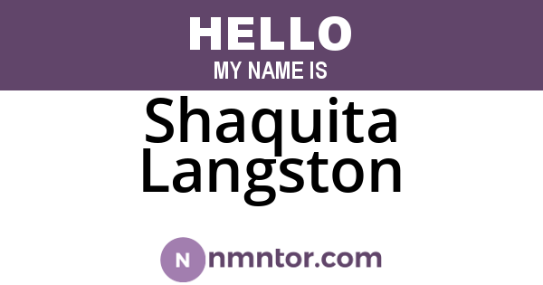 Shaquita Langston
