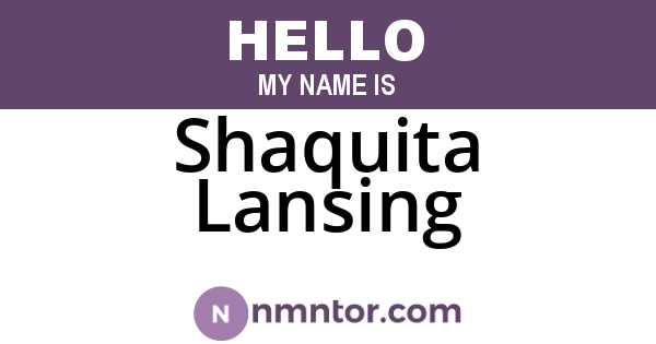 Shaquita Lansing