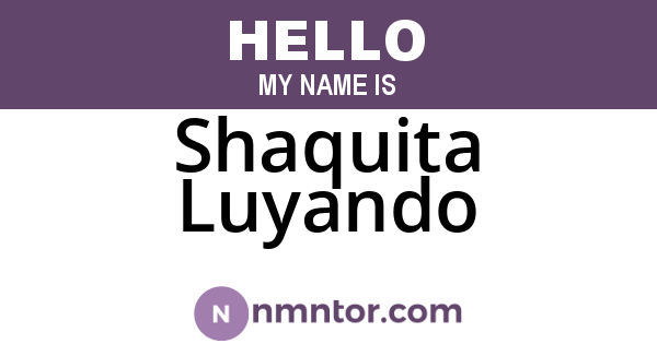Shaquita Luyando