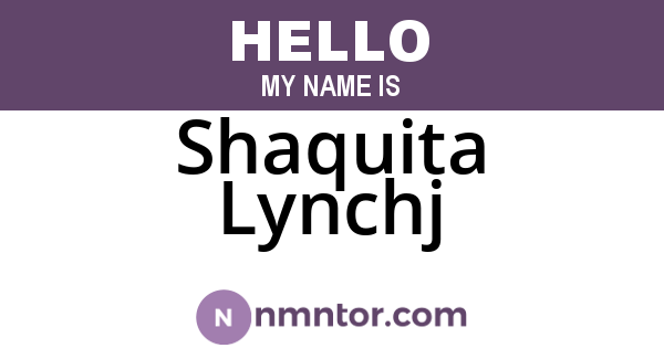Shaquita Lynchj