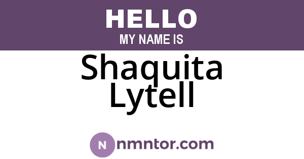 Shaquita Lytell