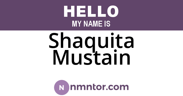 Shaquita Mustain
