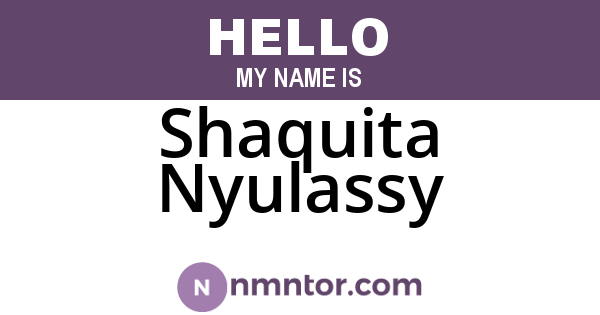 Shaquita Nyulassy