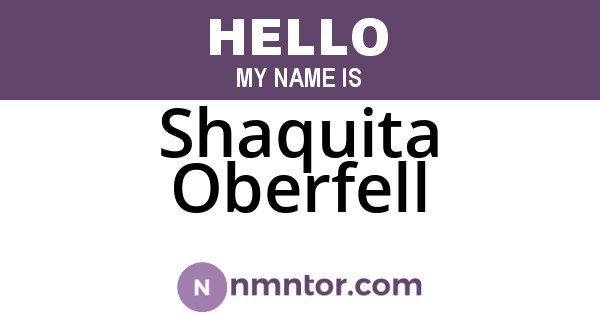 Shaquita Oberfell