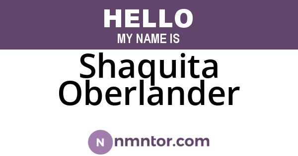 Shaquita Oberlander