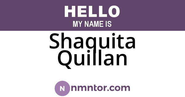 Shaquita Quillan
