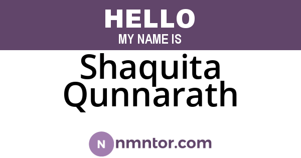 Shaquita Qunnarath