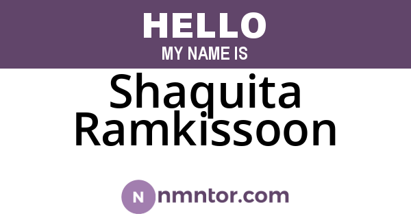 Shaquita Ramkissoon