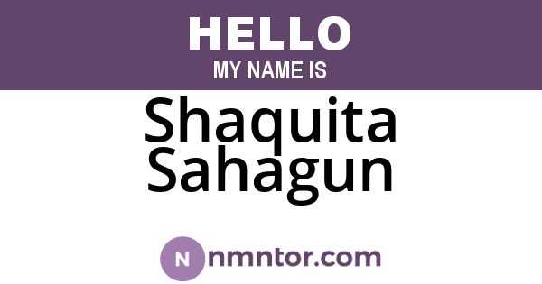 Shaquita Sahagun