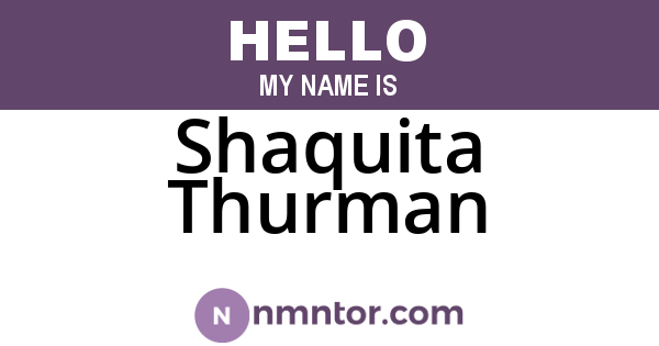 Shaquita Thurman