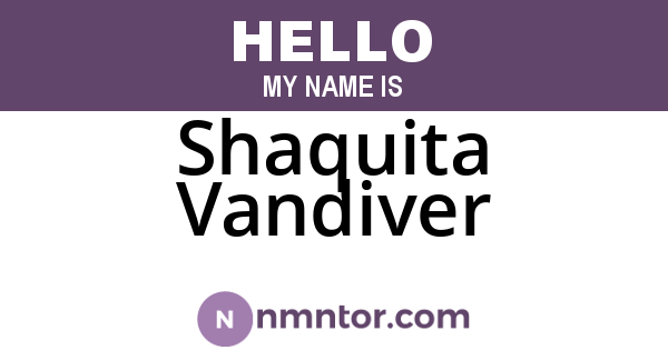 Shaquita Vandiver
