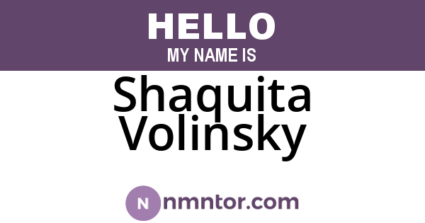 Shaquita Volinsky