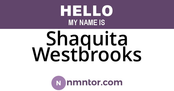 Shaquita Westbrooks