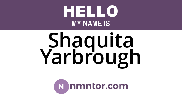 Shaquita Yarbrough