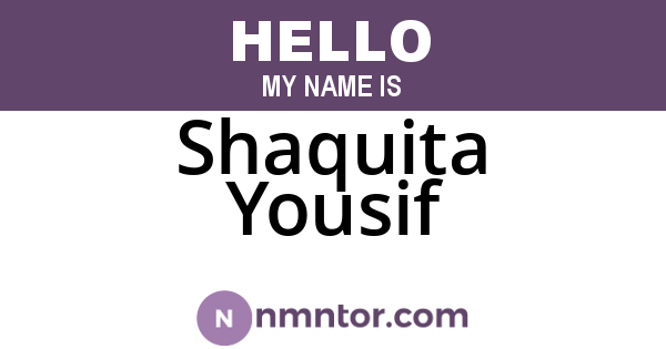 Shaquita Yousif