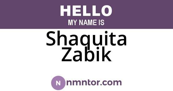 Shaquita Zabik