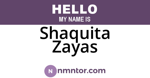 Shaquita Zayas