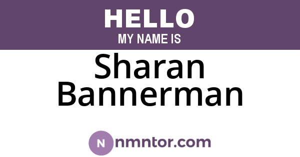 Sharan Bannerman