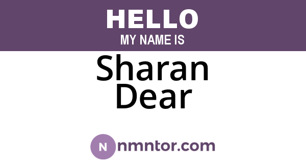 Sharan Dear