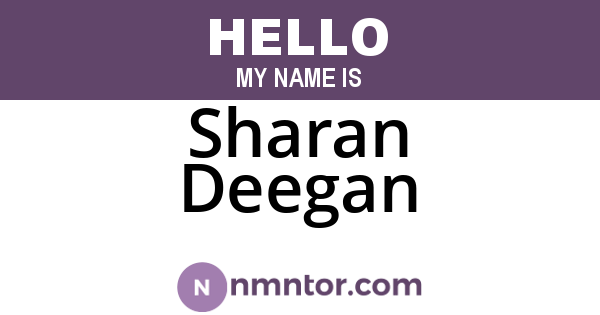 Sharan Deegan
