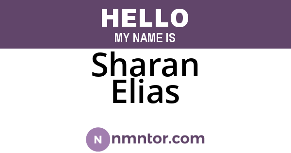 Sharan Elias