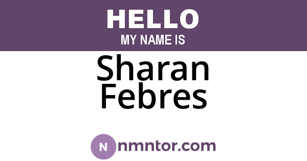 Sharan Febres