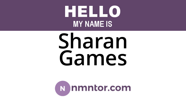 Sharan Games