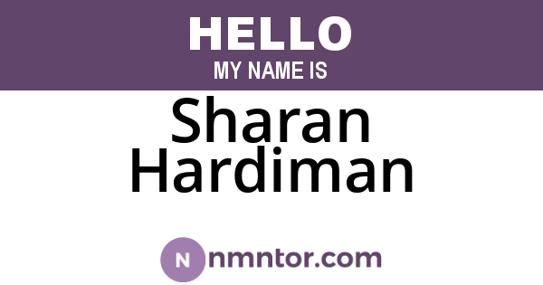 Sharan Hardiman