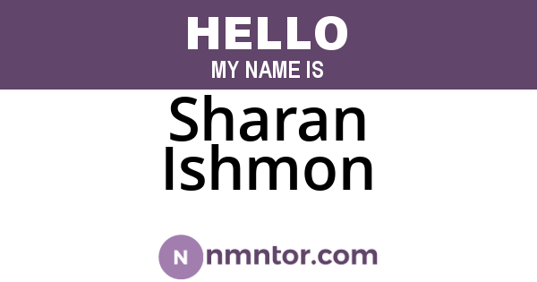 Sharan Ishmon