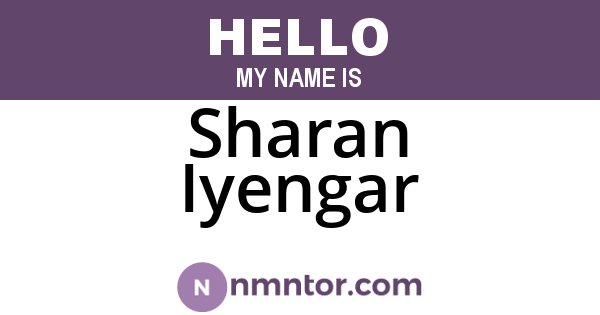 Sharan Iyengar