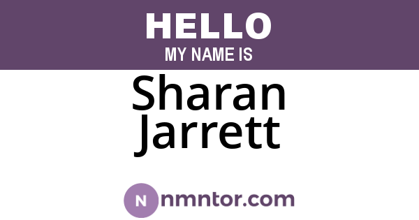 Sharan Jarrett