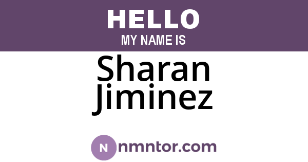 Sharan Jiminez
