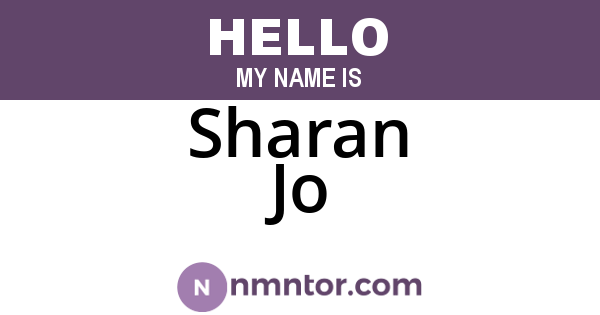 Sharan Jo