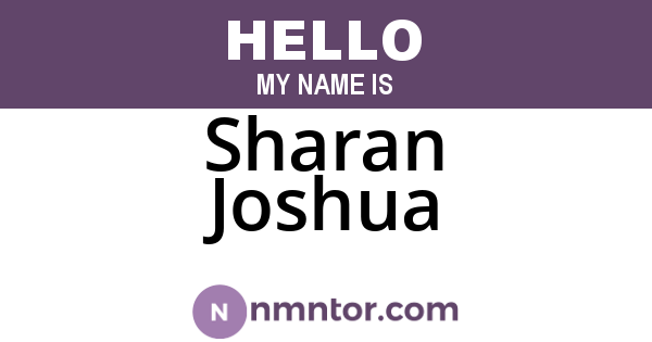 Sharan Joshua