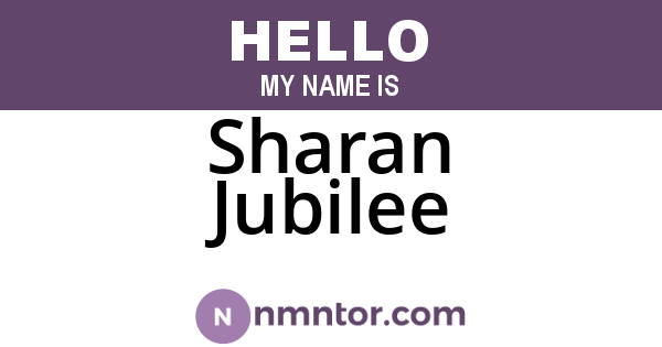 Sharan Jubilee