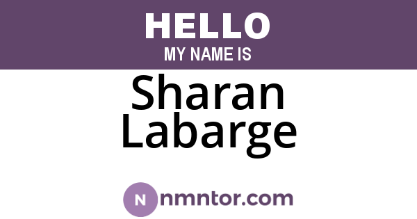 Sharan Labarge