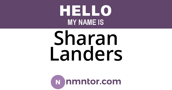 Sharan Landers